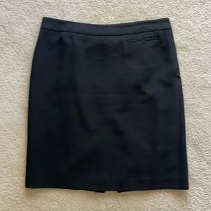 Black pencil suit skirt w kick pleat, Ann Taylor